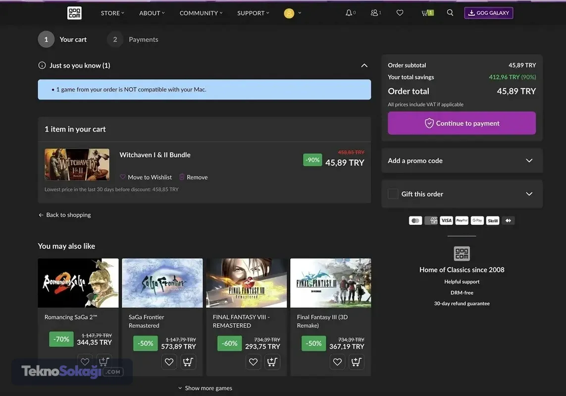 GOG Mağazasında Türk Lirası Desteği Başladı: Oyun Fiyatları Nasıl Değişecek?
