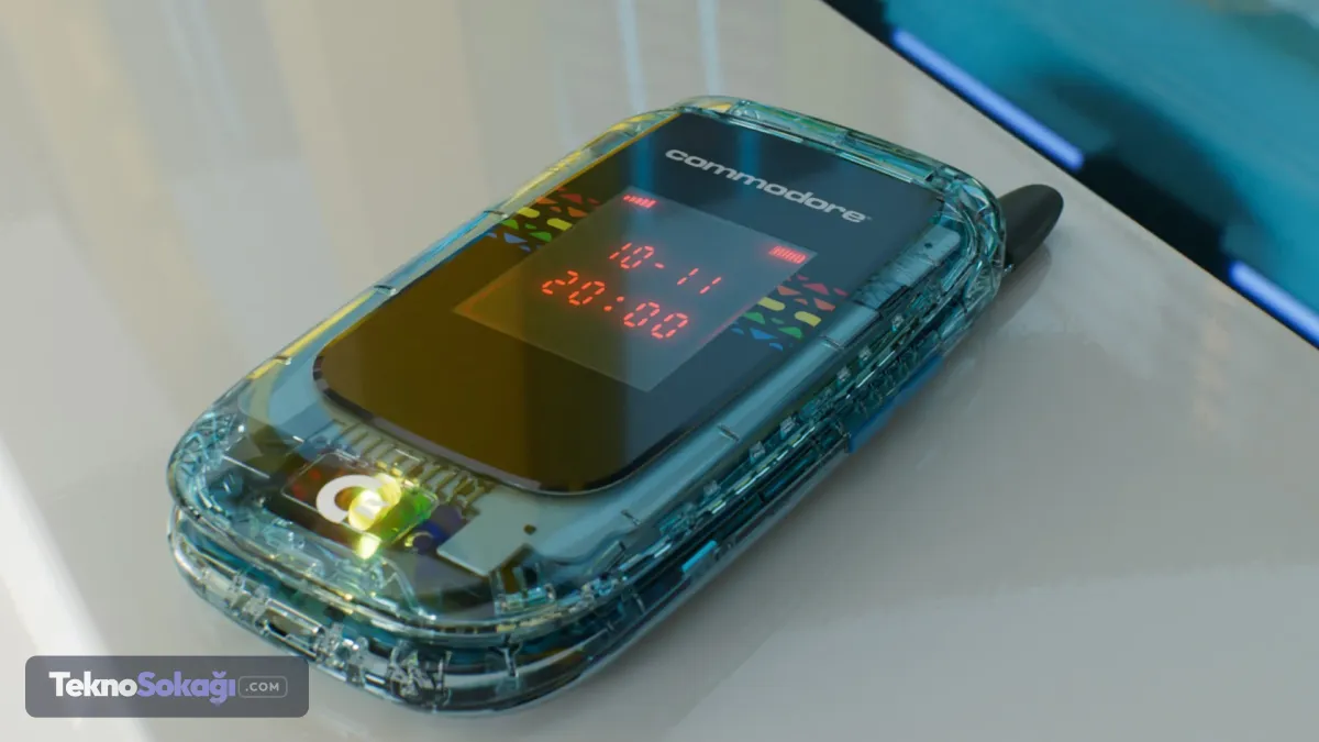 Commodore Callback 8020, kapaklı tasarımıyla klasik telefon dönemine gönderme yapıyor. Küçük dış ekran, LED bildirim ışıkları ve T9 tarzı tuş takımı cihazın retro çizgisini güçlendiriyor. Renk seçenekleri de eski Commodore bilgisayarlarını hatırlatan bir tasarım anlayışıyla hazırlanmış.