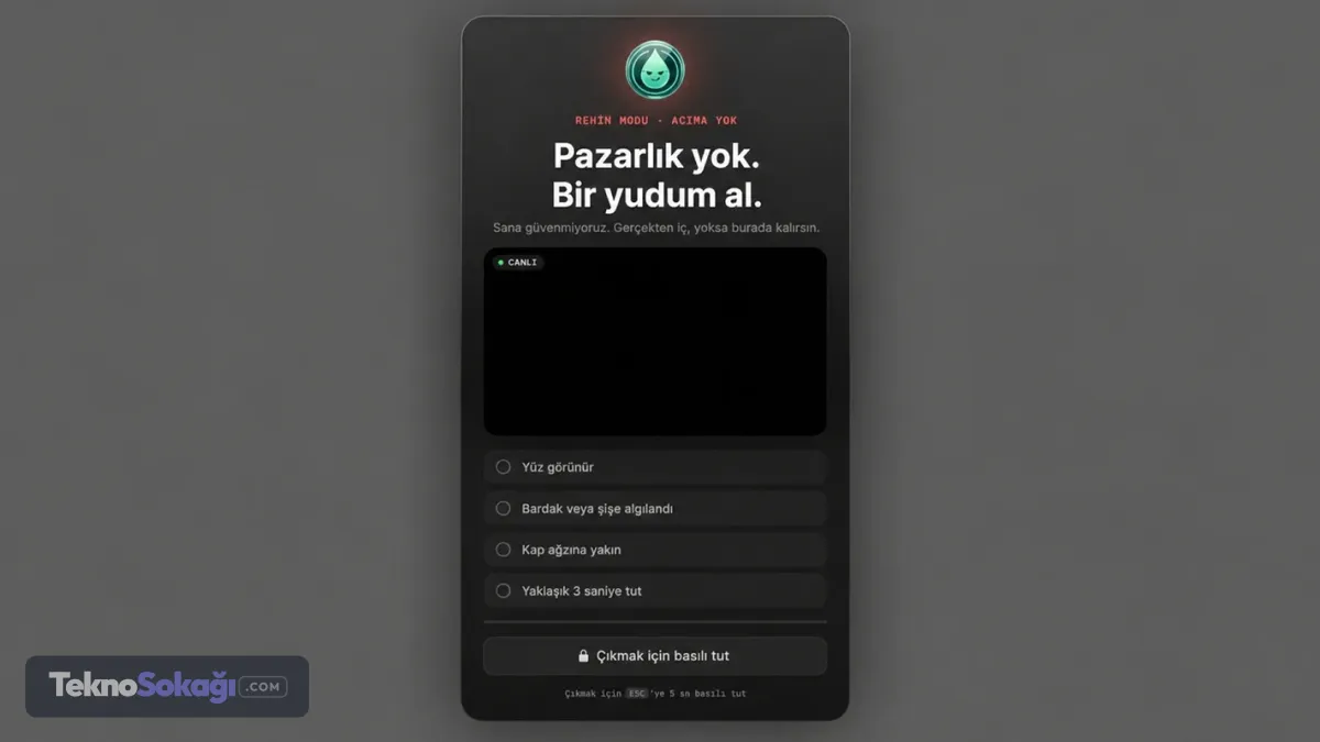 Mac su içme uygulaması