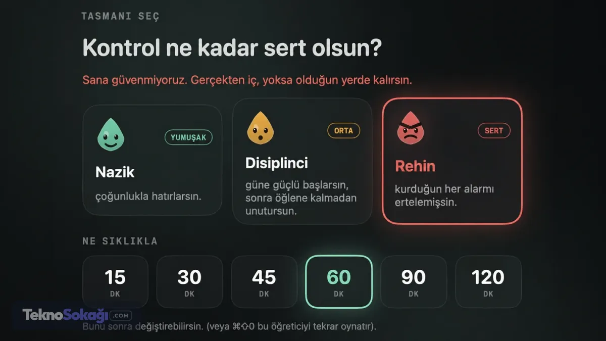 Mac su içme uygulaması