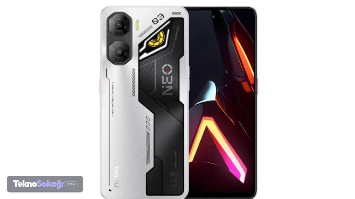 Nubia Neo 3 5G özellikleri neler?Ekran Boyutu: 6,8 inçEkran Teknolojisi: LCD Ekran Çözünürlüğü: 1080 x 2392 pikselEkran Yenileme Hızı: 120Hzİşlemci: Unisoc T8300 (6 nm)RAM: 8 GBDepolama: 256 GBArka Kamera: 50 MP (Ana Kamera) + Yardımcı LensÖn Kamera: 16 MPBatarya Kapasitesi: 6.000 mAhKablolu Şarj: 33WKalınlık: 8,3 mm