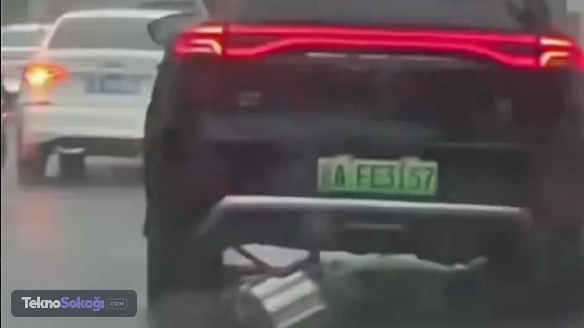 Görüntüler gündem oldu: Selde elektrikli aracın motoru mu koptu?