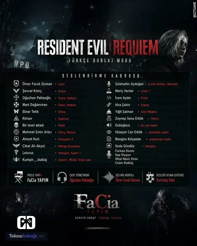 Resident Evil Requiem için Türkçe Dublaj modu yayınlandı