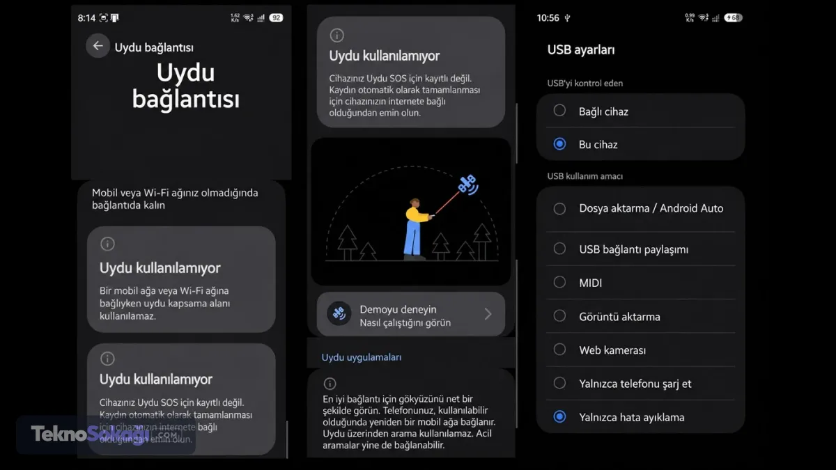 Samsung uydu bağlantısı