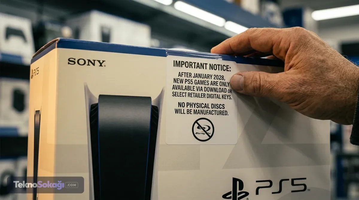 Sony fiziksel disk pazarından çekilme kararında kararlı: PlayStation 5 kutularına uyarı etiketi eklendi