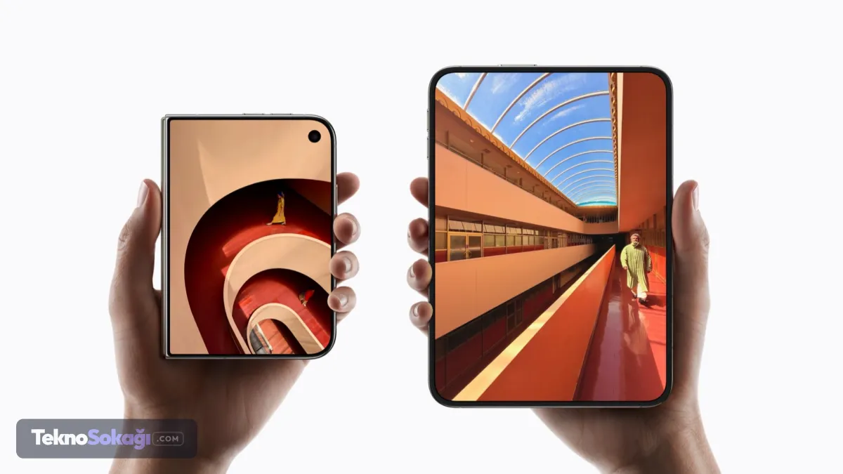 iPhone Duo özellikleriiPhone Duo kapalı konumda 5,5 inç, açıldığında ise 7,76 inç büyüklüğünde OLED ekranla geliyor. Her iki ekran da 120 Hz Promotion ekrana sahip olacak. Ayrıca, 4:3 ekranda Apple Pencil desteği de sunuluyor. Face Id yerine Touch IDApple'ın yeni katlanabilir telefonu iPhone Duo'da Face ID yerine Touch ID yer alacak. Telefonun arkasındaki iki kameradan biris 48 megapiksel diğeri ise 12 megapiksele sahip kamera yer alacak.
