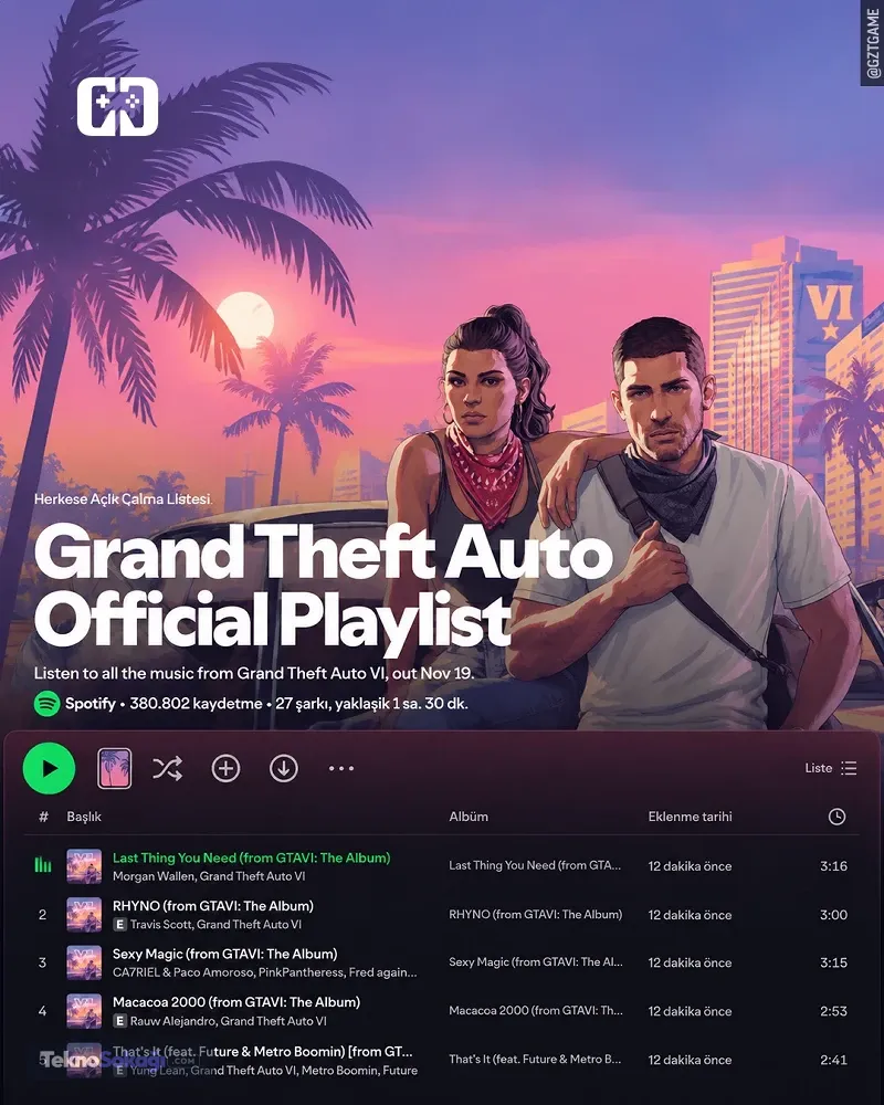 GTA 6 albümü duyuruldu: 34 şarkılık koleksiyon geliyor