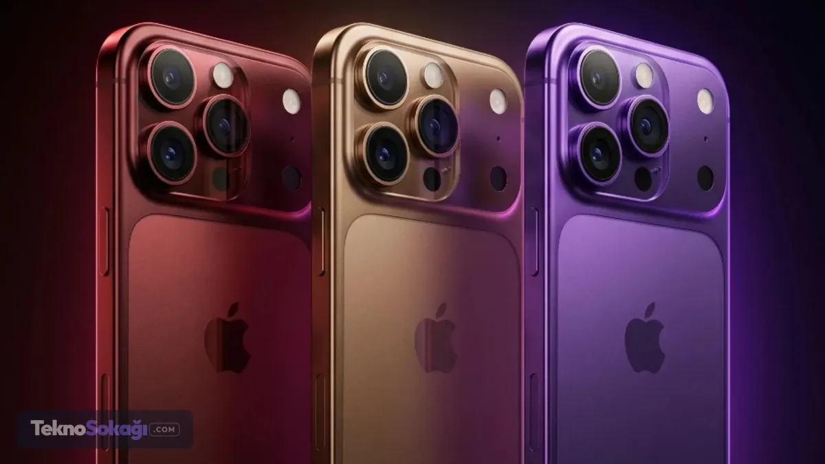 iPhone 18 Pro Max özellikleriiPhone 18 Pro Max'te ise 6.9 inç büyüklüğünde Super Retina XDR OLED ekranın yer alması bekleniyor. Cihazın ana kamerasında ise değişken diyafram mekanizmasının olması bekleniyor. Kamerada 48 MP çözünürlük ile yükseltilmiş periskop lens, 5x optik yakınlaştırma gibi özelliklerinin bulunacağı tahmin ediliyor. Batarya tarafında ise 40W kablolu hızlı şarj desteği ile 20 Qi2 MagSafe kablosuz şarj hızının sunulması bekleniyor.