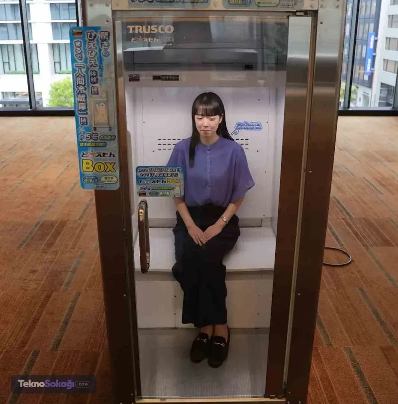 Kavurucu sıcaklarda giren bir daha çıkmak istemiyor... Japonlar yine sınırları zorladı! Aşırı sıcaklara karşı 'insan buzdolabı' icat ettiler: Fiyatı belli oldu