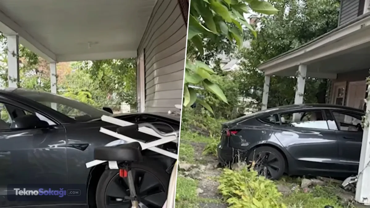 Tesla birden evin salonuna daldı! Ev sahibi yere yığıldı: 'Deprem oldu sandım'